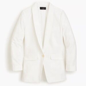 *NWT* J. CREW Linen Blend One Button White Blazer